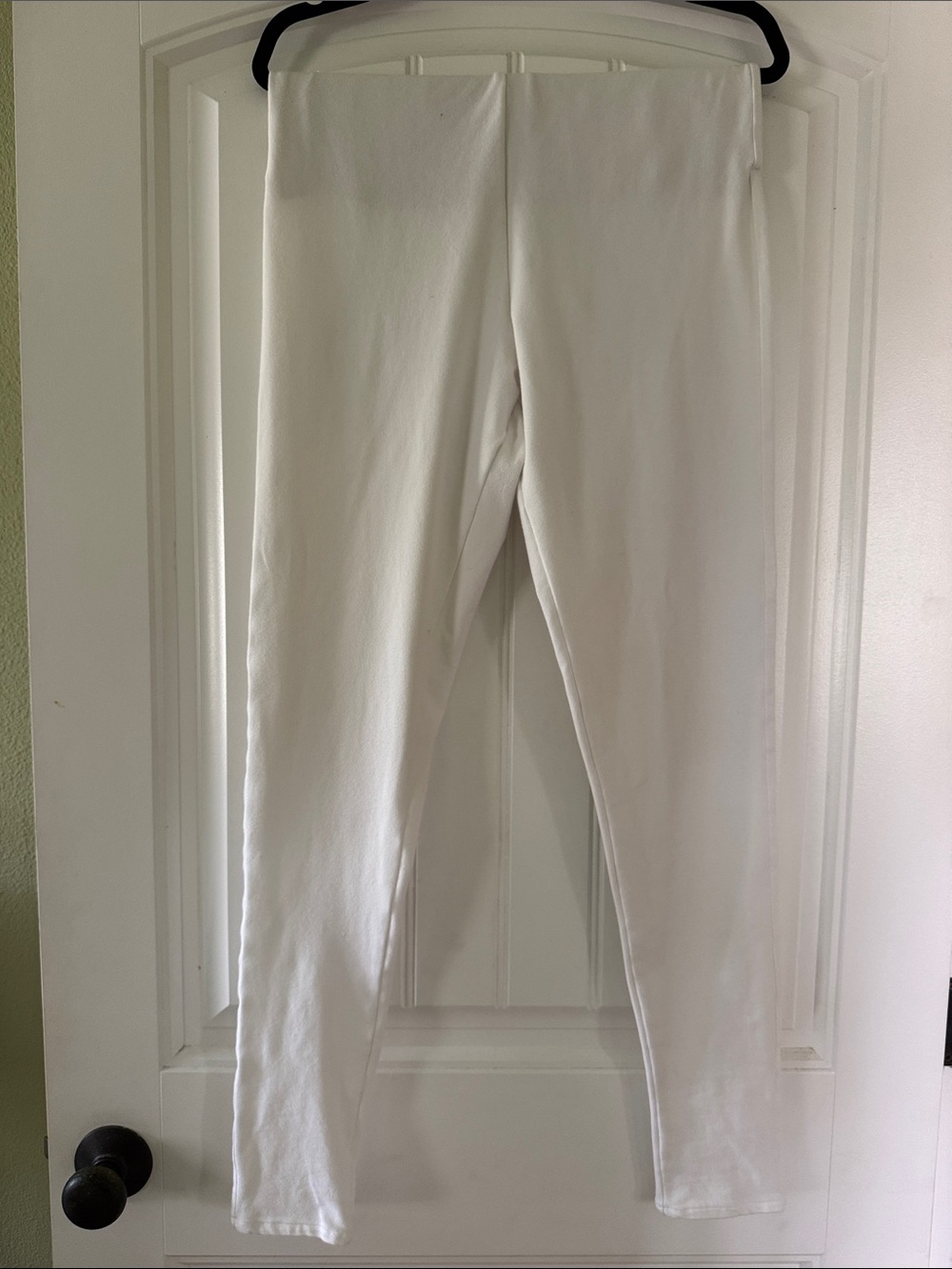 Men's White Stretch Knit Joggers
